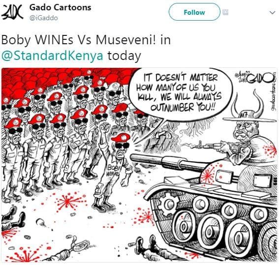 Ank gado cartoons igaddo follow boby wines vs museveni! in standardkenya today d