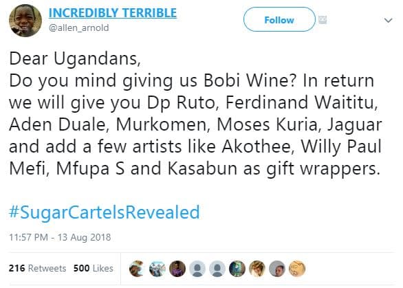 Incredibly ierrible allen_arnold follow dear ugandans, do you mind giving us bob