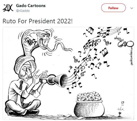 Gado cartoons ank igaddo follow ruto for president ! gqft 1hjo 80, 081c? , gio 1
