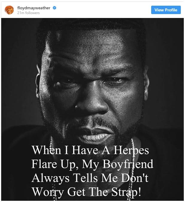 Floydmayweather z1m followers view profile when i have a herpes flare ups my boy