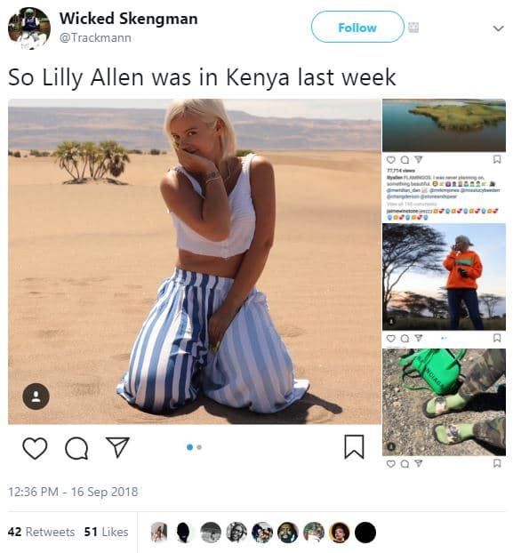 Wicked skengman trackmann follow so lilly allen was in kenya last week 0 12.36 p