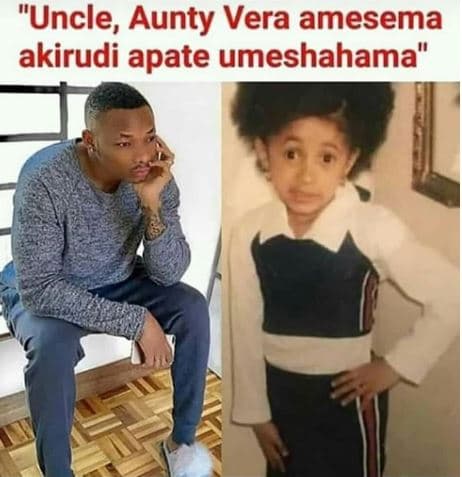 Uncle, aunty vera amesema akirudi apate umeshahama