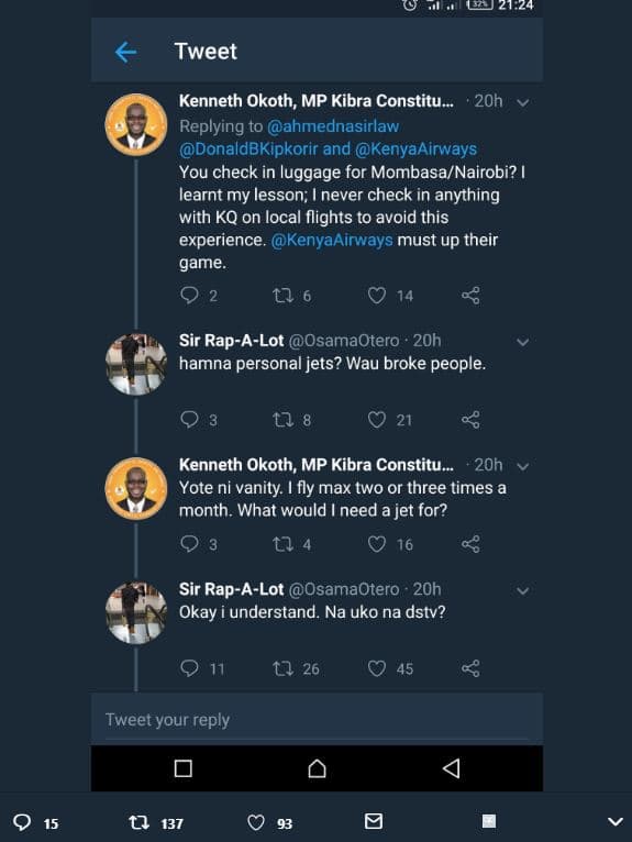 Tweet kenneth okoth, mp kibra constitu_ 20h replying to ahmednasırlaw donaldbkip