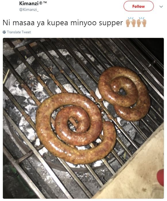 Kimanzi tm kimanzi _ follow ni masaa ya kupea minyoo supper translate tweet