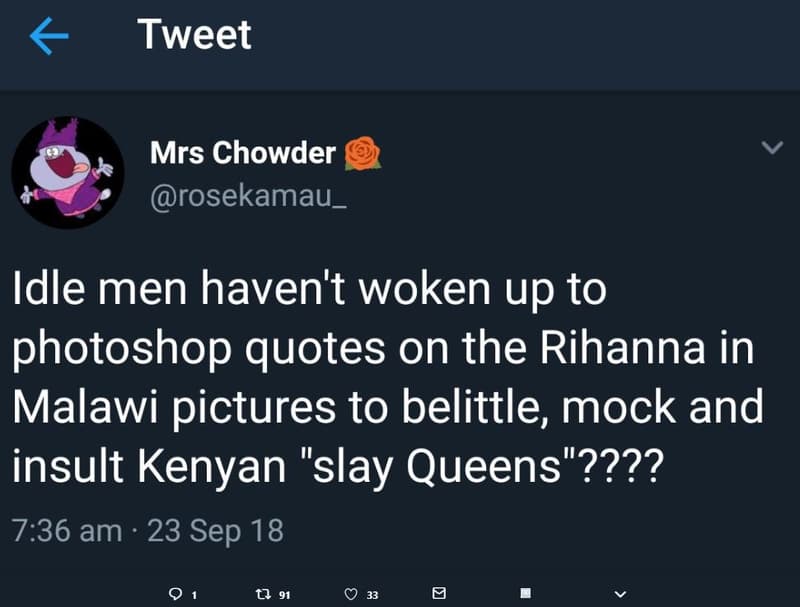 Tweet mrs chowder rosekamau idle men haven't woken up to photoshop quotes on the