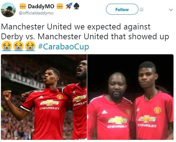Daddymo officialdaddymo follow manchester united we expected against derby vs. m