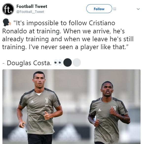 Football tweet ft footba tweer follow it's impossible to follow cristiano ronald