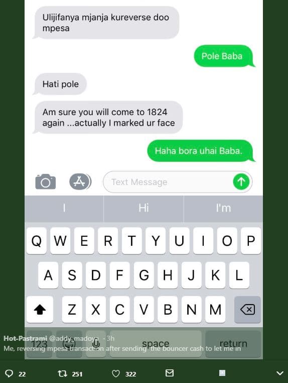 Ulijifanya mjanja kureverse doo mpesa pole baba hati pole am sure you will come