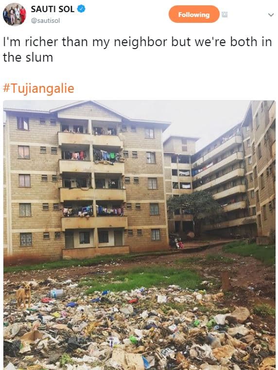 Sauti sol sautisol following im richer than my neighbor but we're both in the sl