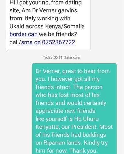 Hi i got your no, from dating site am dr verner garvins from italy working with