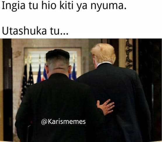 Ingia tu hio kiti ya nyuma. utashuka tu. karismemes