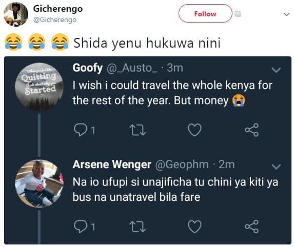 Gicherengo gicherengo follow shida yenu hukuwa nini goofy _austo _ 3m quituing s