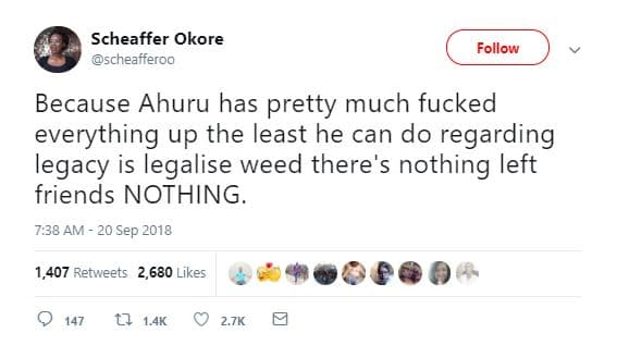 Scheaffer okore scheafferoo follow because ahuru has pretty much fucked everythi