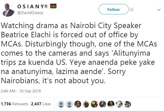 05a ny davidosiany follow watching drama as nairobi city speaker beatrice elachi