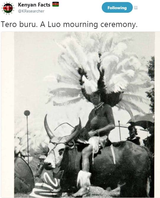 Kenyan facts kresearcher following tero buru. a luo mourning ceremony. 9