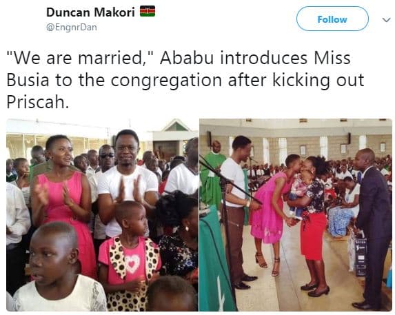 Duncan makori engnrdan follow we are married, ababu introduces miss busia to the