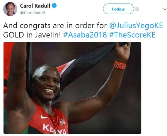 Carol radull carolradull follow and congrats are in order for juliusyegoke gold