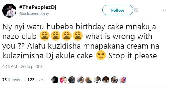 Thepeoplezdj xclusivedeejay follow nyinyi watu hubeba birthday cake mnakuja nazo