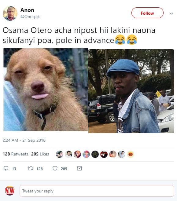 Anon onorpik follow osama otero acha nipost hii lakini naona sikufanyi poa, pole