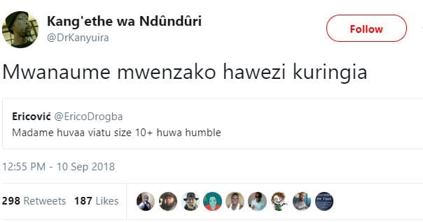Kang'ethe wa ndôndôri drkanyuira follow mwanaume mwenzako hawezi kuringia ericov