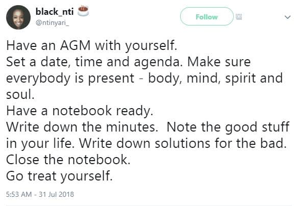 Black_nti ntinyari _ follow have an agm with yourself. set a date, time and agen