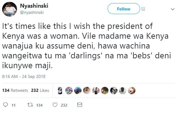Nyashinski nyashinski follow it's times like this wish the president of kenya wa