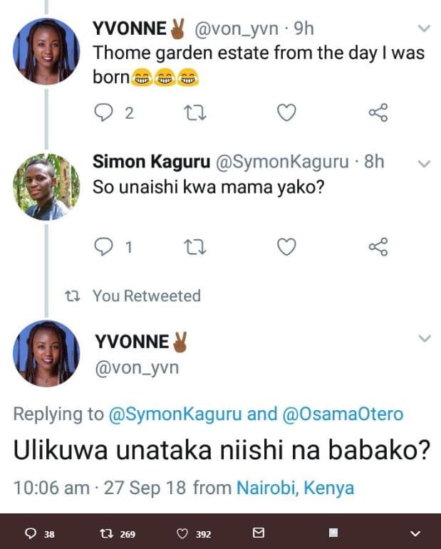 Yvonne von_yvn 9h thome garden estate from the day was born 27 simon kaguru symo