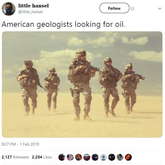 Little hansel little_hansel follow american geologists looking for oil. 8,27 pm