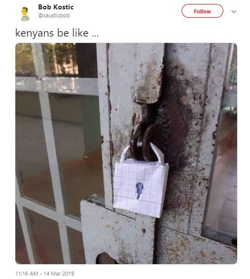 Bob kostic causticbob follow kenyans be like 11,16 am 12 mar