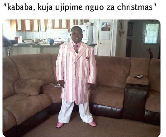Kababa, kuja ujipime nguo za christmas'