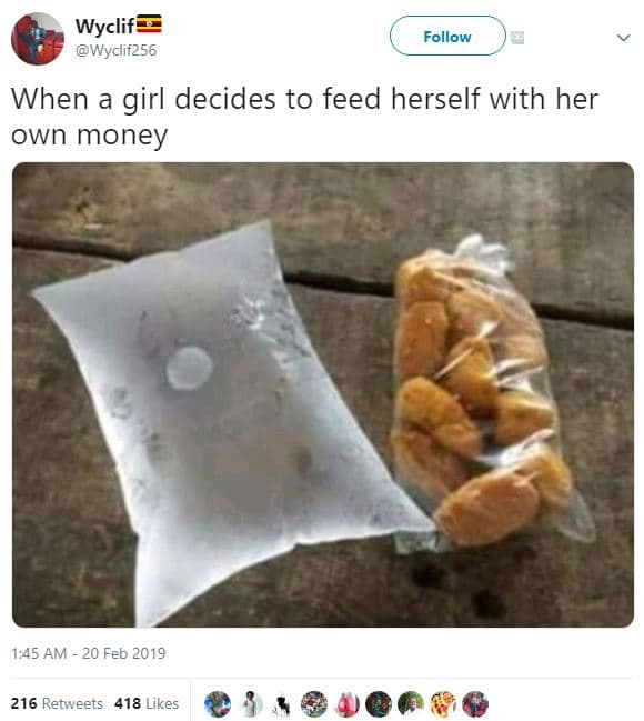 Wyclif' wyclif256 follow when a girl decides to feed herself with her own money