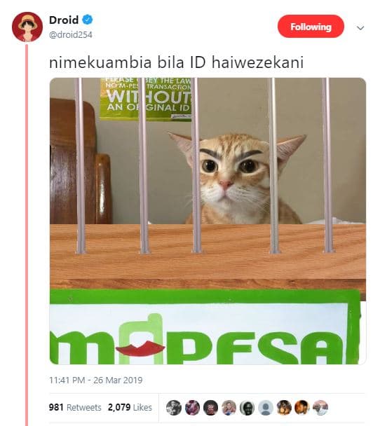 Droid droid254 following nimekuambia bila id haiwezekani ansaclaon wiliout an ol