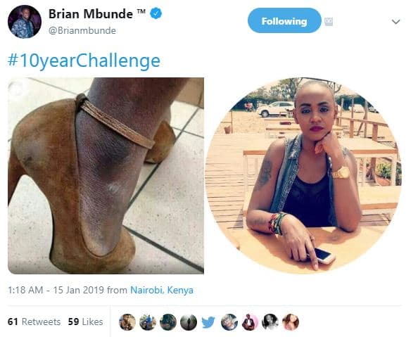 Brian mbunde brianmbunde following 1oyearchallenge 1,18 am 15 jan from nairobi k