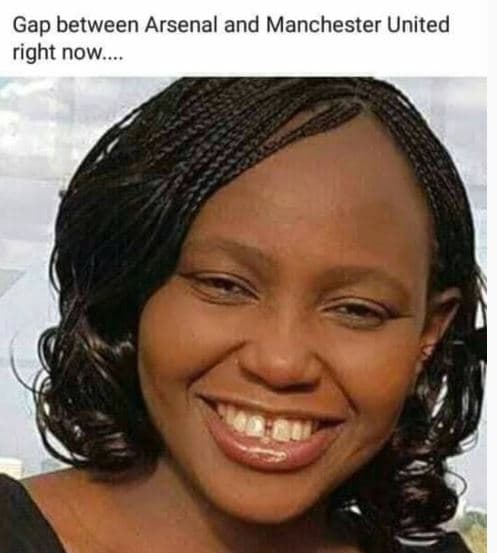 Gap between arsenal and manchester united right now.