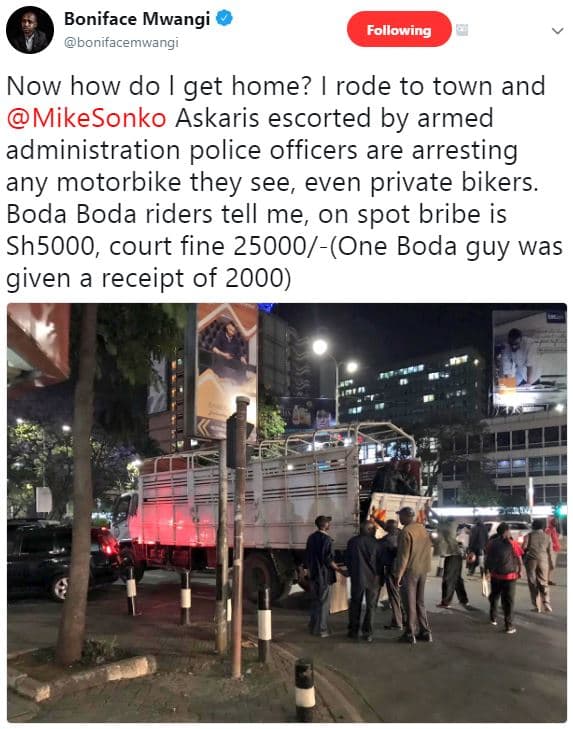 Boniface mwangi bonitacemwangı following now how do get home? rode to town and m