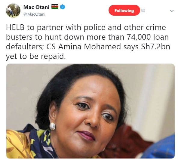 Mac otani macotani following helb to partner with police and other crime busters