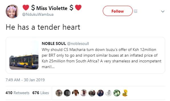 Miss violette ndukuwambua follow he has a tender heart noble soul noblesoull why
