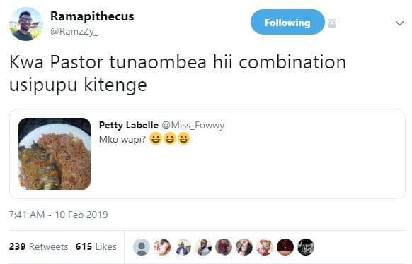Ramapithecus ramzzy _ following kwa pastor tunaombea hii combination usipupu kit