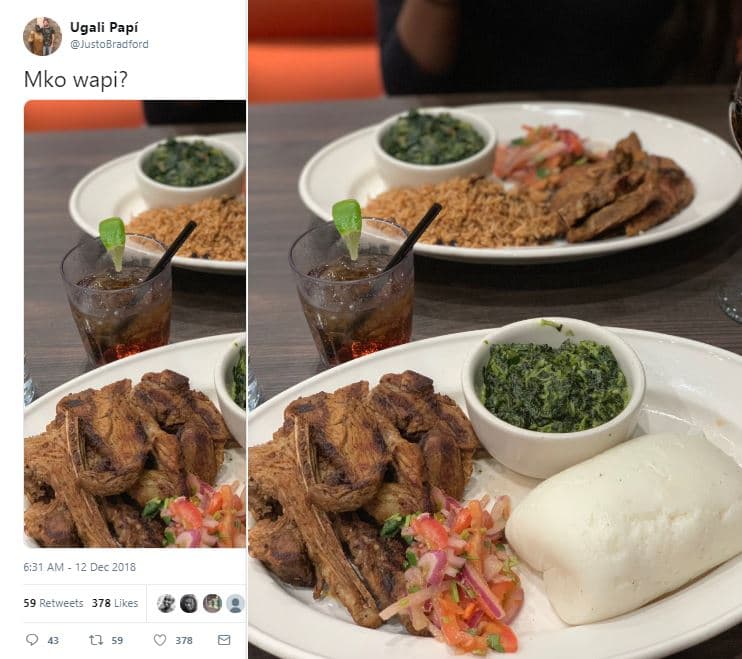 Ugali papí justobraoford mko wapi? 6,31 am 12 dec 59 retweets 378 likes 378