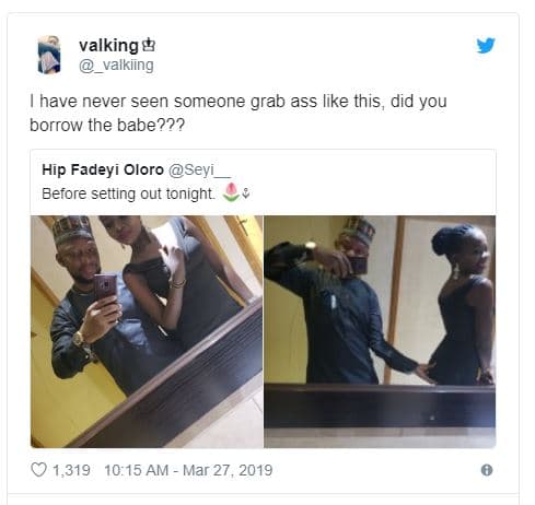 Valking 8 valkiing have never seen someone grab ass like this , did you borrow t