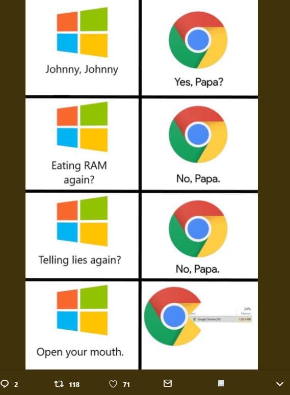 Johnny johnny yes, papa? eating ram again? no, papa. telling lies again? no, pap