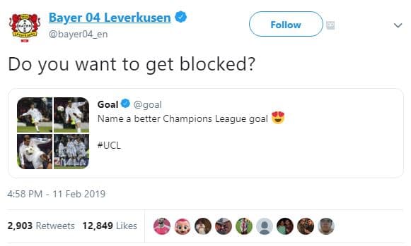 Bayer 04 leverkusen bayer04_en follow do you want to get blocked? goal goal name