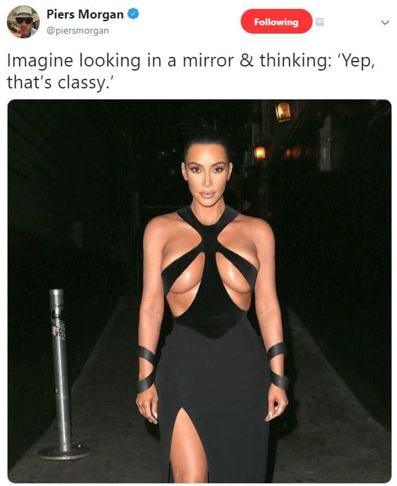 Piers morgan piersmorgan following imagine looking in mirror thinking 'yep' that