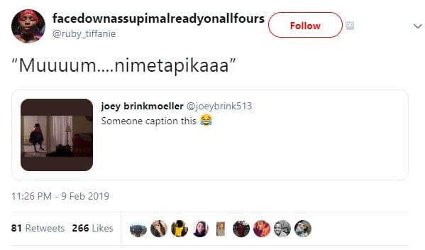 Facedownassupimalreadyonallfours ruby_tiffanie follow muuuum.nimetapikaaa joey b