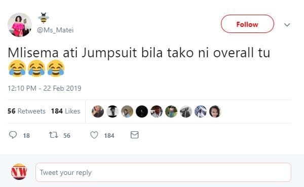 Follow ms_matei mlisema ati jumpsuit bila tako ni overall tu 12.10 pm 22 feb 56