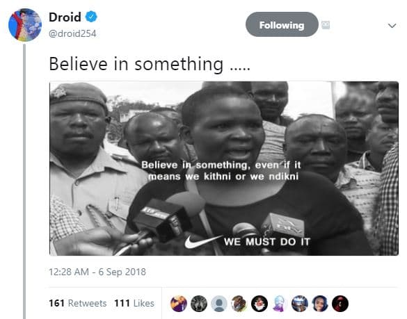 Droid droid254 following believe in something believe something, even if it mean