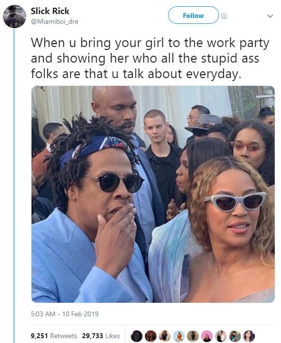 Slick rick miamiboi_dre follow when u bring your girl to the work party and show