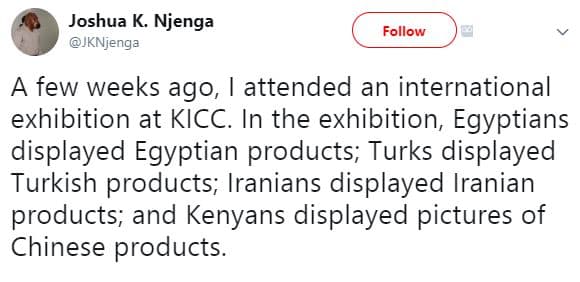 Joshua k. njenga jknjenga follow a few weeks ago attended an international exhib