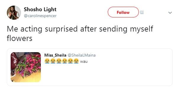 Shosho light carolinespencer follow me acting surprised after sending myself flo