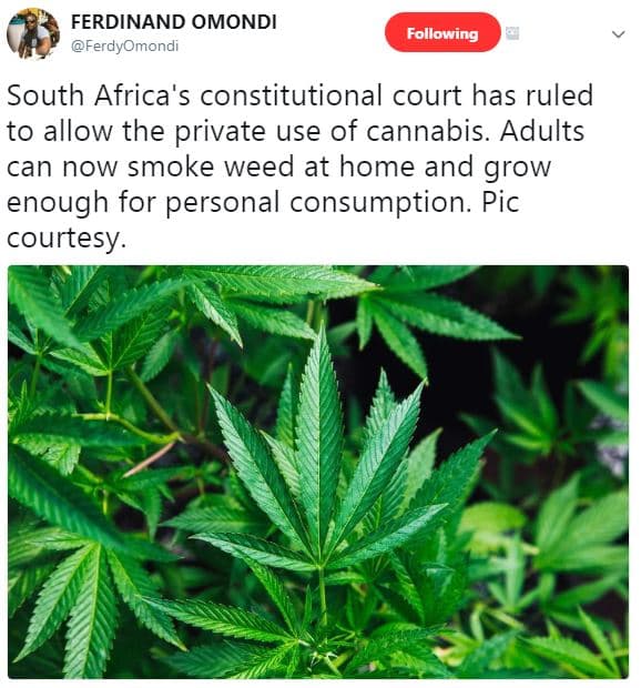 Ferdinand omondi ferdyomondi following south africa's constitutional court has r